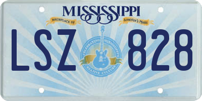 MS license plate LSZ828