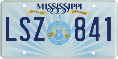 MS license plate LSZ841