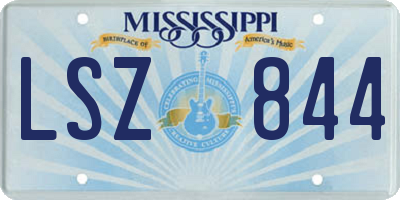 MS license plate LSZ844