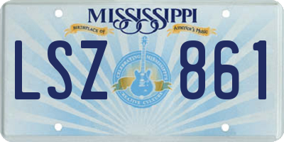 MS license plate LSZ861