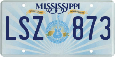 MS license plate LSZ873