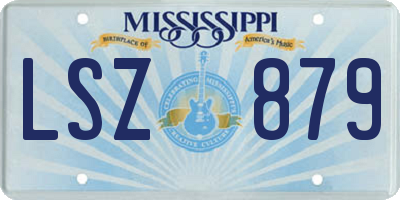 MS license plate LSZ879