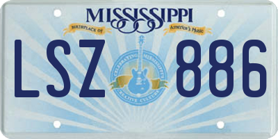 MS license plate LSZ886