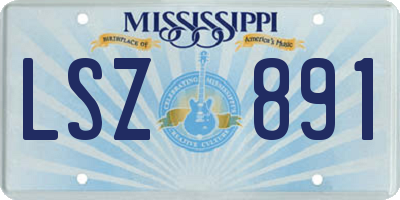 MS license plate LSZ891