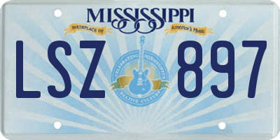 MS license plate LSZ897