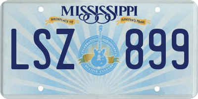 MS license plate LSZ899