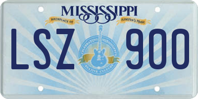 MS license plate LSZ900