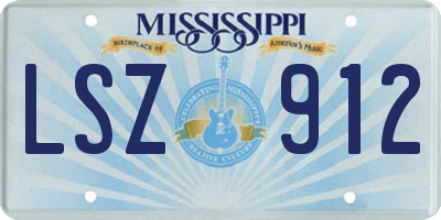 MS license plate LSZ912