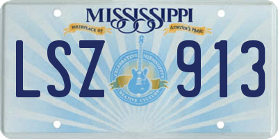 MS license plate LSZ913