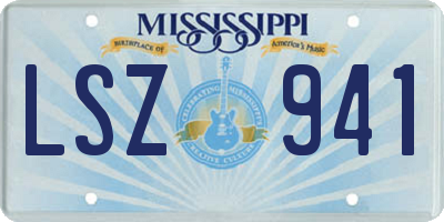 MS license plate LSZ941