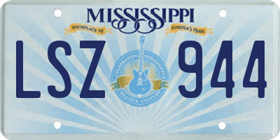 MS license plate LSZ944