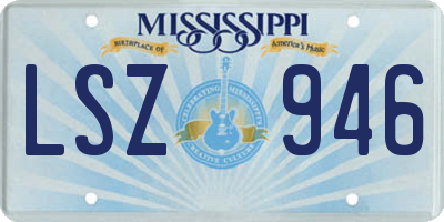 MS license plate LSZ946