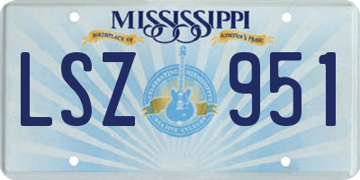 MS license plate LSZ951