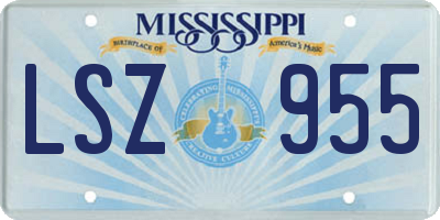MS license plate LSZ955