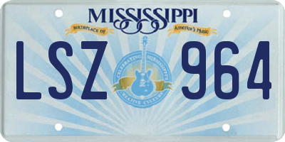 MS license plate LSZ964