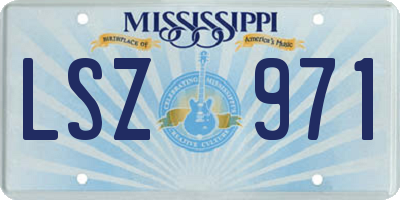 MS license plate LSZ971