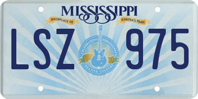 MS license plate LSZ975