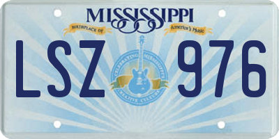 MS license plate LSZ976