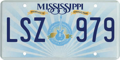 MS license plate LSZ979