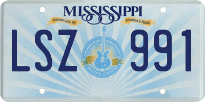 MS license plate LSZ991