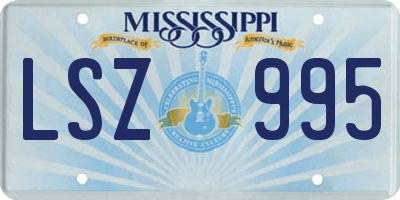 MS license plate LSZ995