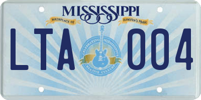 MS license plate LTA004