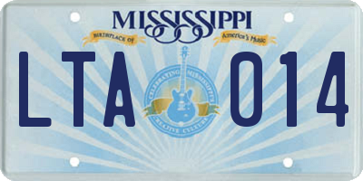 MS license plate LTA014