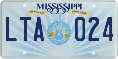 MS license plate LTA024