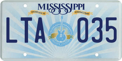 MS license plate LTA035