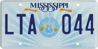 MS license plate LTA044