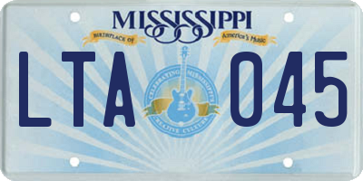 MS license plate LTA045