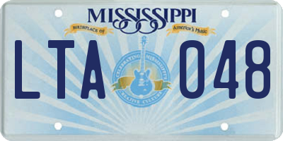 MS license plate LTA048