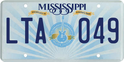 MS license plate LTA049
