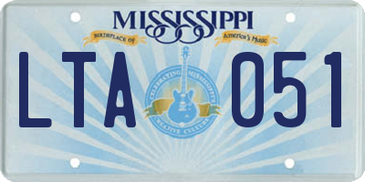 MS license plate LTA051