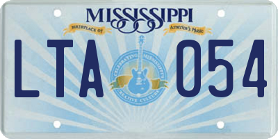 MS license plate LTA054