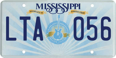 MS license plate LTA056