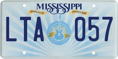 MS license plate LTA057