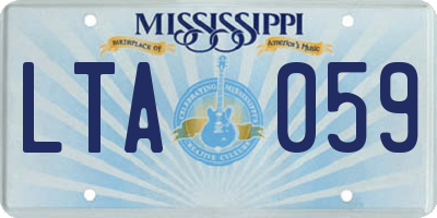 MS license plate LTA059