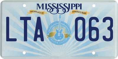 MS license plate LTA063