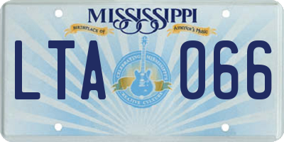 MS license plate LTA066