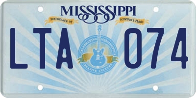 MS license plate LTA074