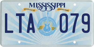 MS license plate LTA079