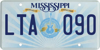 MS license plate LTA090