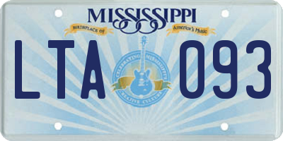 MS license plate LTA093