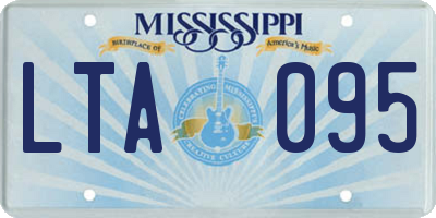MS license plate LTA095