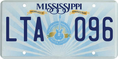MS license plate LTA096