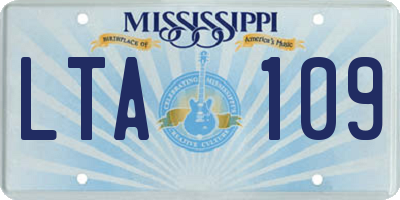 MS license plate LTA109