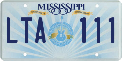 MS license plate LTA111