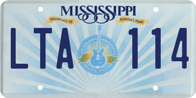 MS license plate LTA114