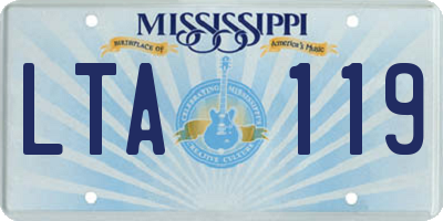 MS license plate LTA119